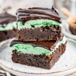 Fudgy mint chocolate brownies with a chewy texture and refreshing mint flavor.