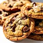 Brown butter chocolate chip cookies with chewy centers and crispy edges.
