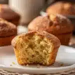 Cinnamon sugar donut muffins with a thick sparkly coating and tender crumb.