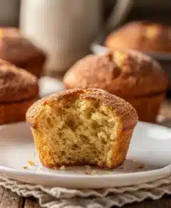 Cinnamon sugar donut muffins with a thick sparkly coating and tender crumb.