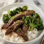 Quick beef and broccoli skillet recipe with glossy sauce and tender meat.