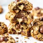 Chewy oatmeal cookies with Cadbury mini eggs and chocolate chips.