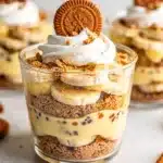 Creamy banana pudding cups with vanilla wafers make a classic Southern dessert.